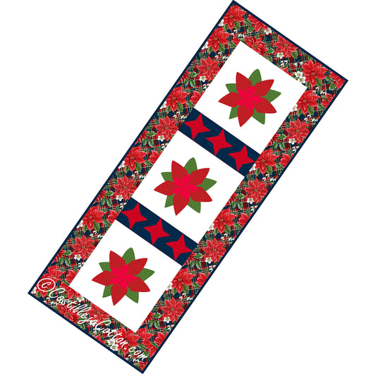 Poinsettia Table Runner Pattern CJC-38959 - Paper Pattern