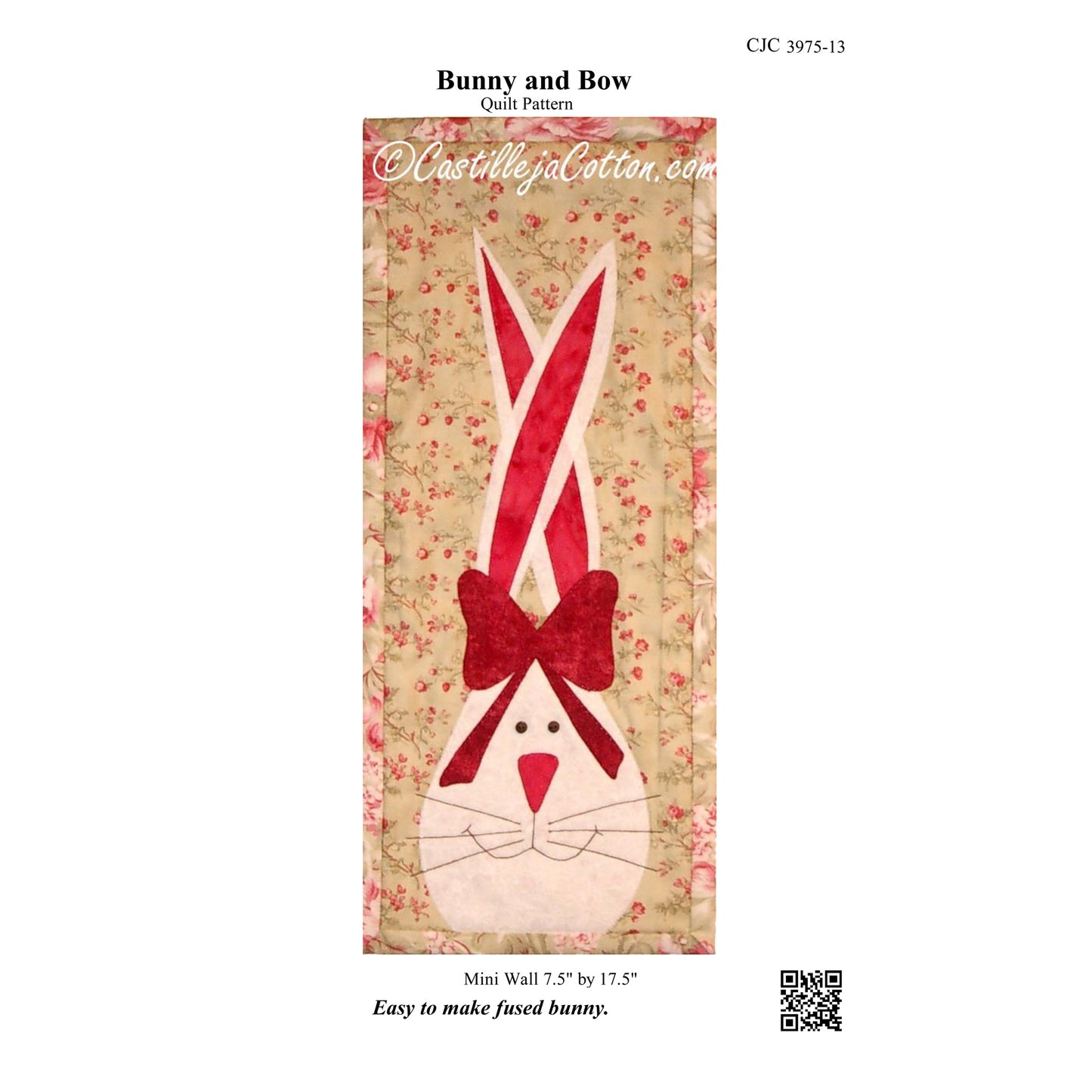 Bunny & Bow Wall Hanging Pattern CJC-397513 - Paper Pattern