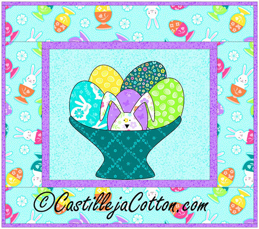 Bunny in a Basket of Eggs Quilt CJC-397613e - Downloadable Pattern