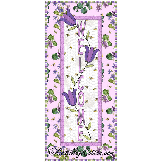 Welcome with Tulips Wall Hanging CJC-39947e - Downloadable Pattern