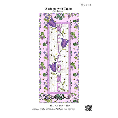 Welcome with Tulips Wall Hanging CJC-39947e - Downloadable Pattern