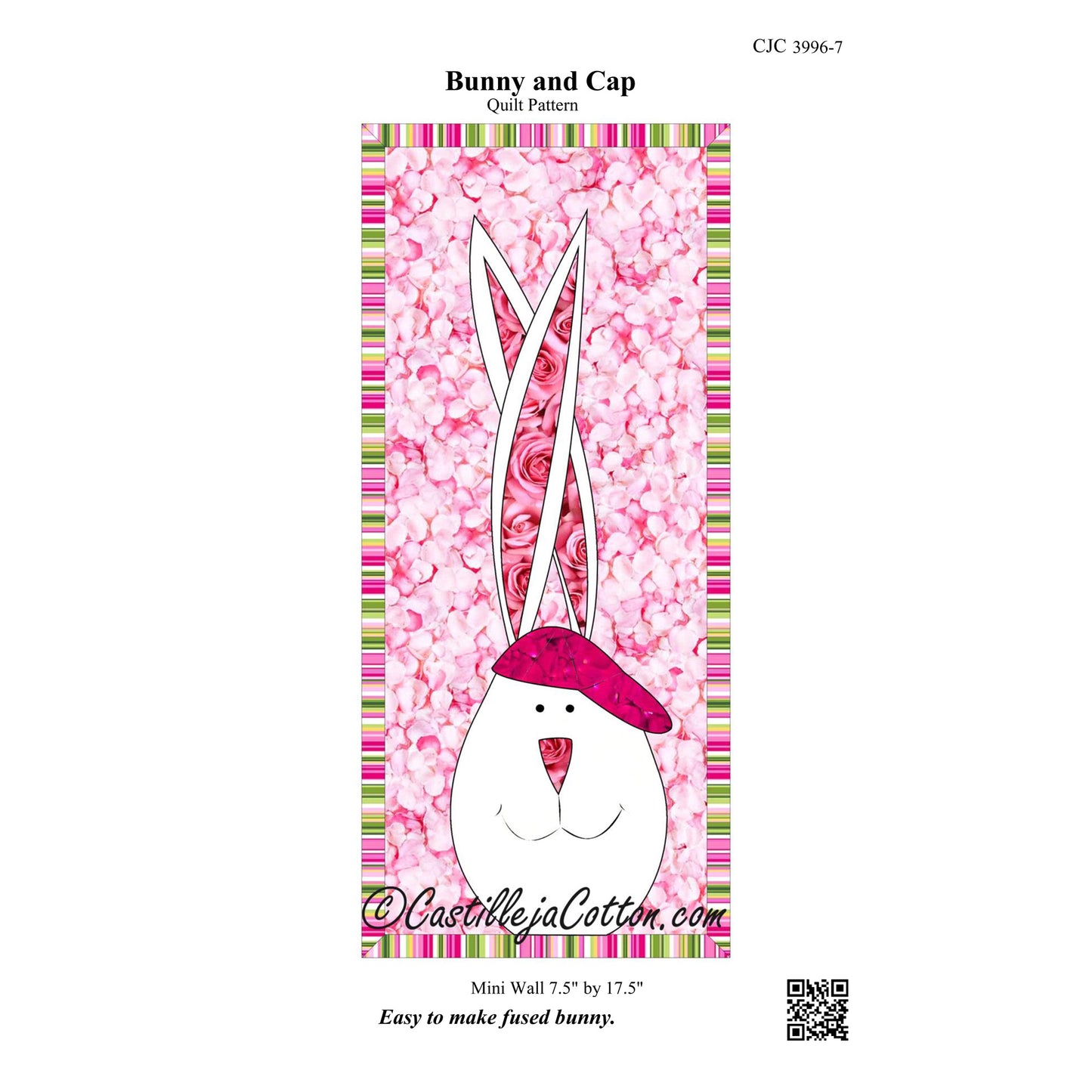 Bunny & Cap Wall Hanging CJC-39967e - Downloadable Pattern
