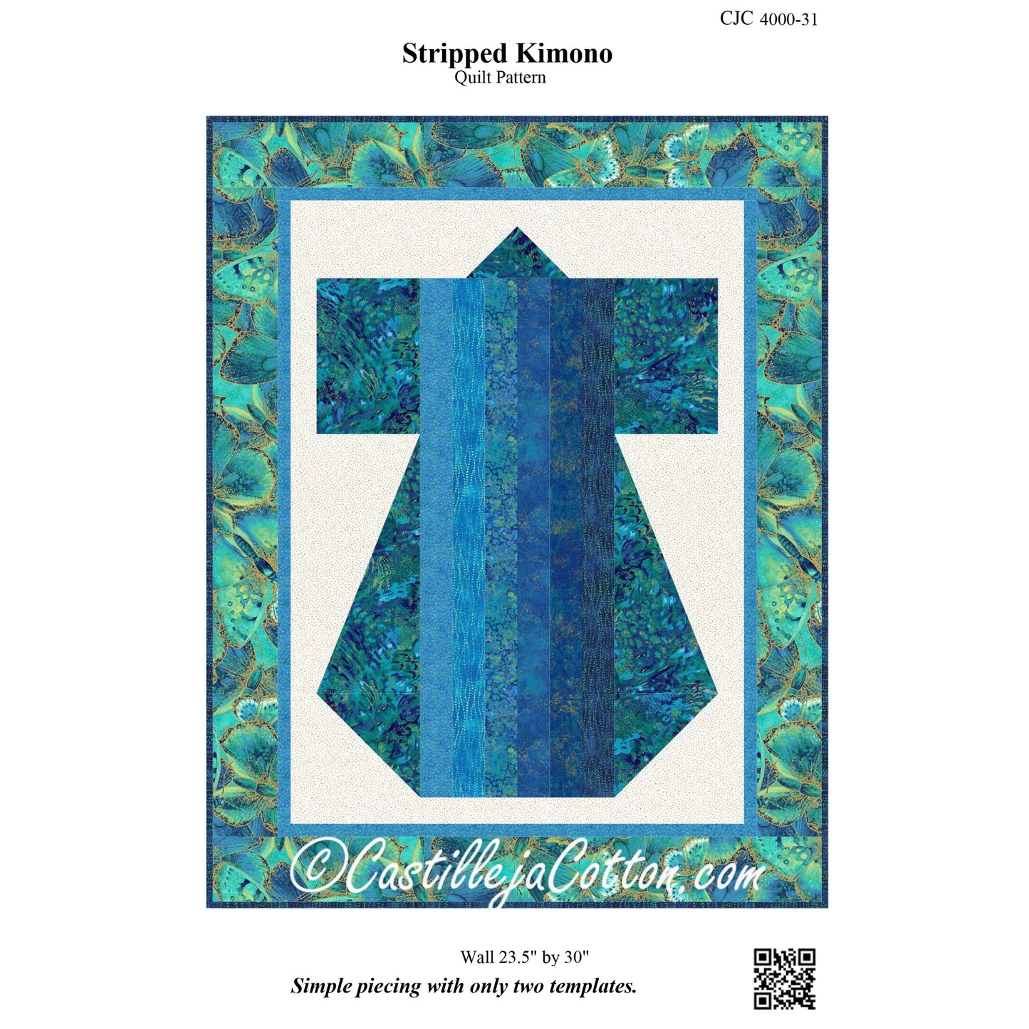 Stripped Kimono Quilt Pattern CJC-400031 - Paper Pattern