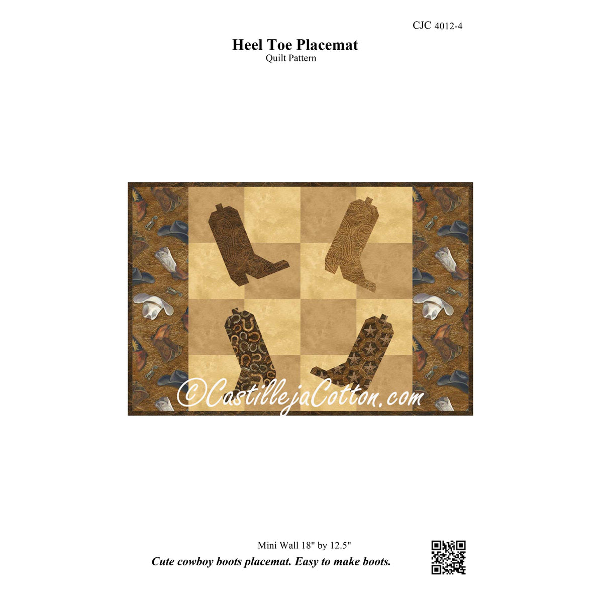 Heel Toe Placemat Quilt CJC-40124e - Downloadable Pattern