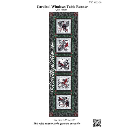 Cardinal Windows Table Runner CJC-4023e - Downloadable Pattern