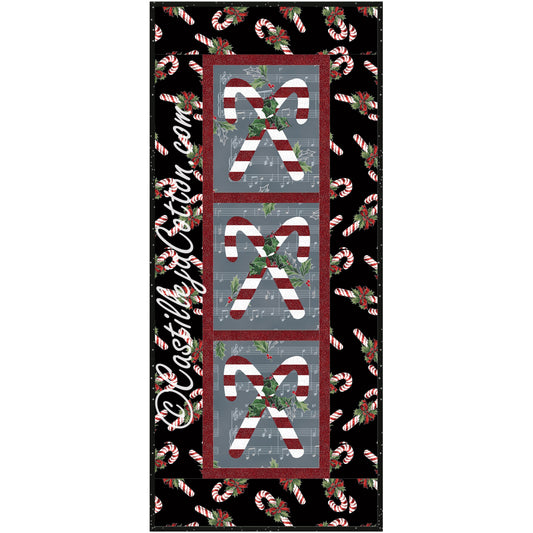 Candy Cane Panel Quilt CJC-406324e - Downloadable Pattern