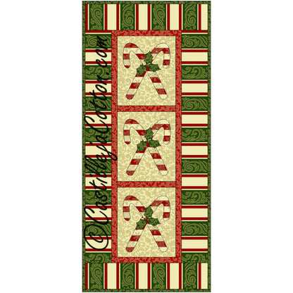 Candy Cane Panel Quilt Pattern CJC-4063 - Paper Pattern