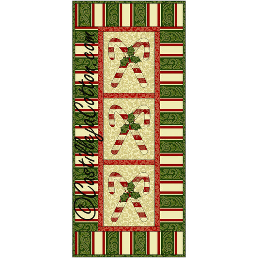 Candy Cane Panel Quilt Pattern CJC-4063 - Paper Pattern