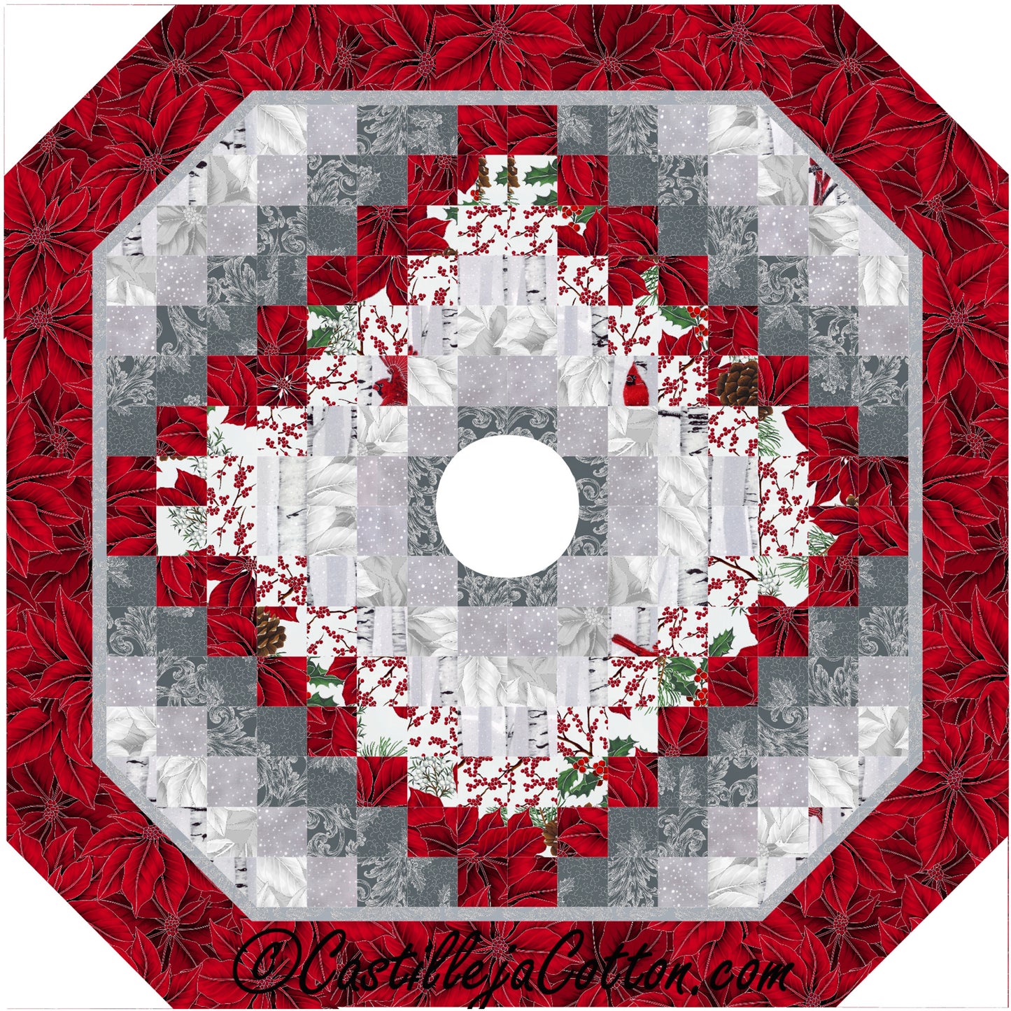 Winterberry Tree Skirt Pattern CJC-4094 - Paper Pattern