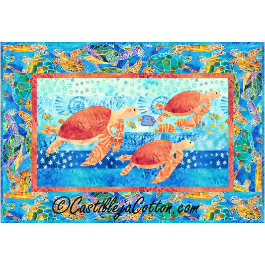 Cruising Turtles Quilt CJC-4153e - Downloadable Pattern