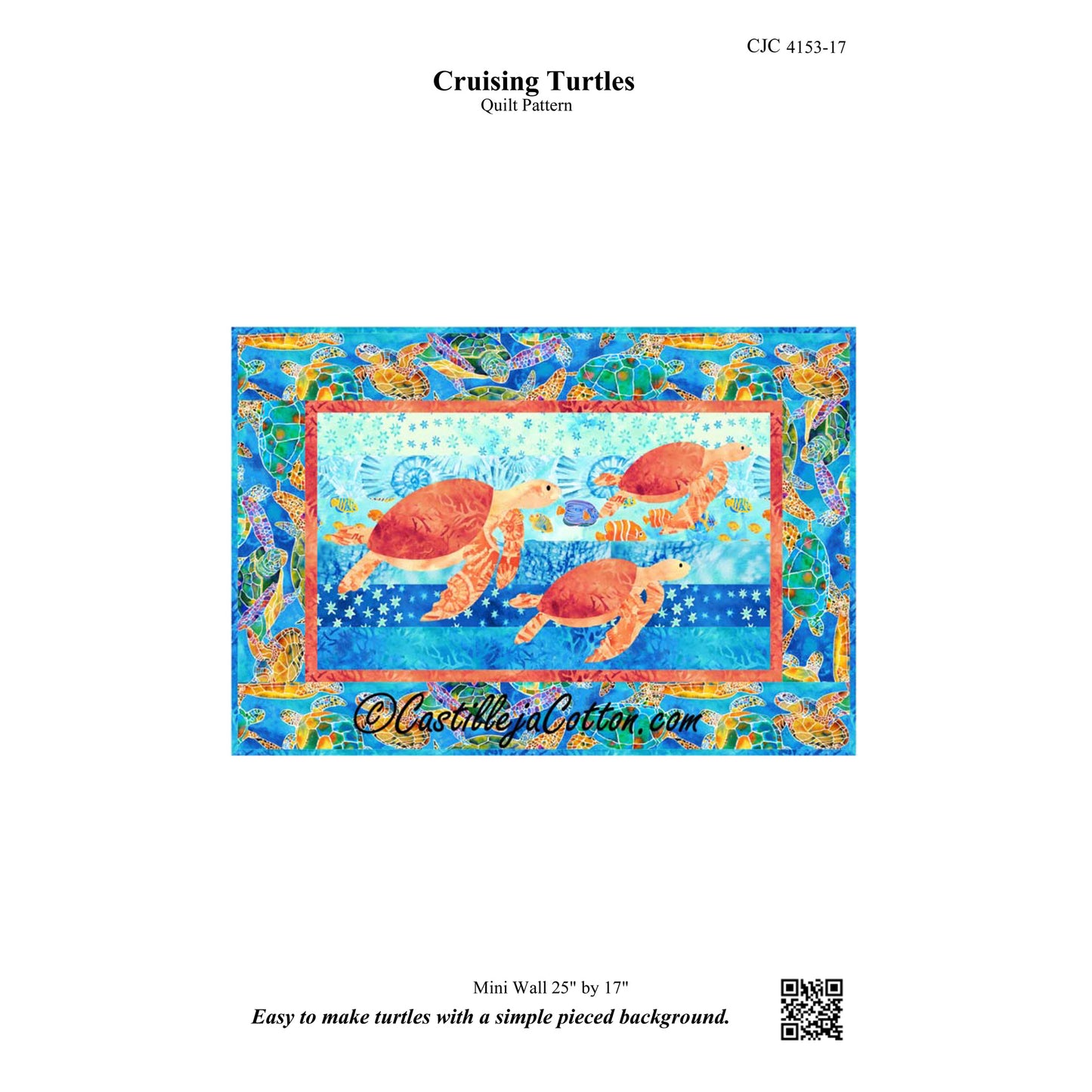 Cruising Turtles Quilt CJC-4153e - Downloadable Pattern