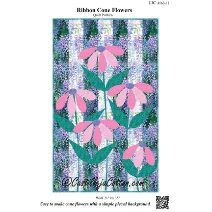 Ribbon Cone Flowers Quilt Pattern CJC-416311 - Paper Pattern