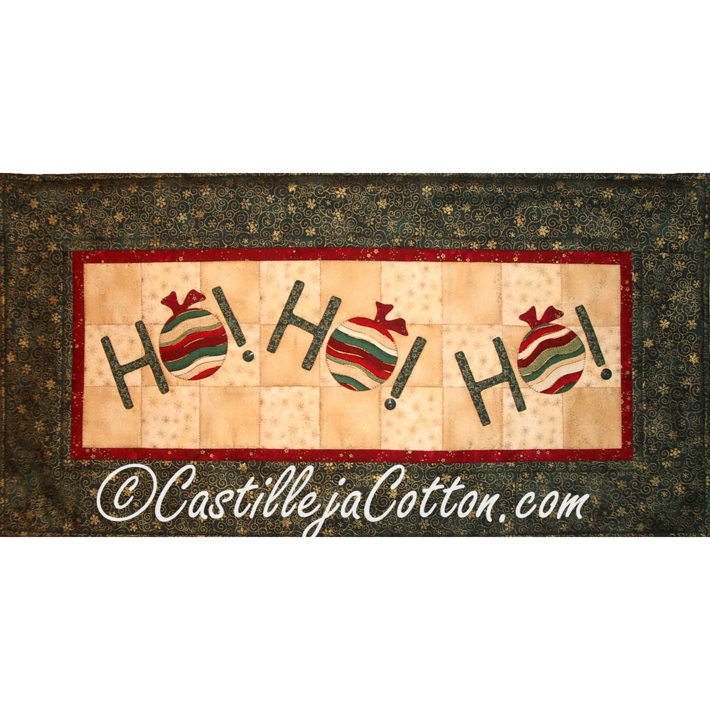 HO HO HO w/Ornaments Pattern CJC-4177 - Paper Pattern