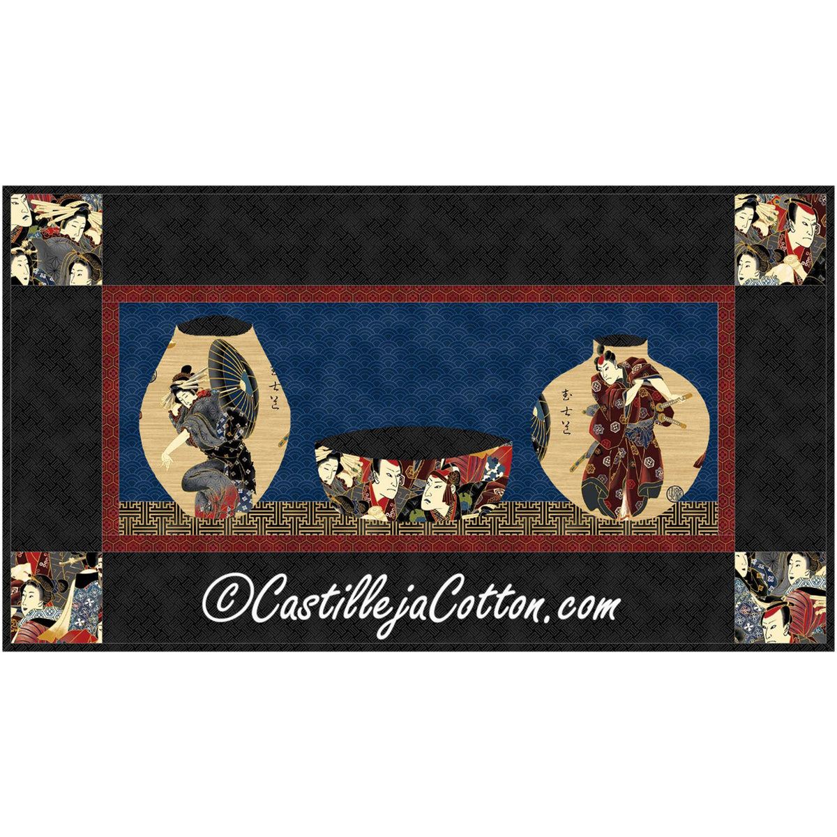 Asian Vases Quilt CJC-4264e - Downloadable Pattern