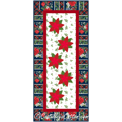 Festive poinsettia table runner.