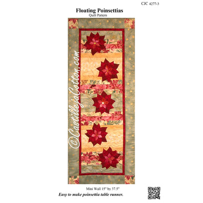 Floating Poinsettias Quilt Pattern CJC-4277 - Paper Pattern