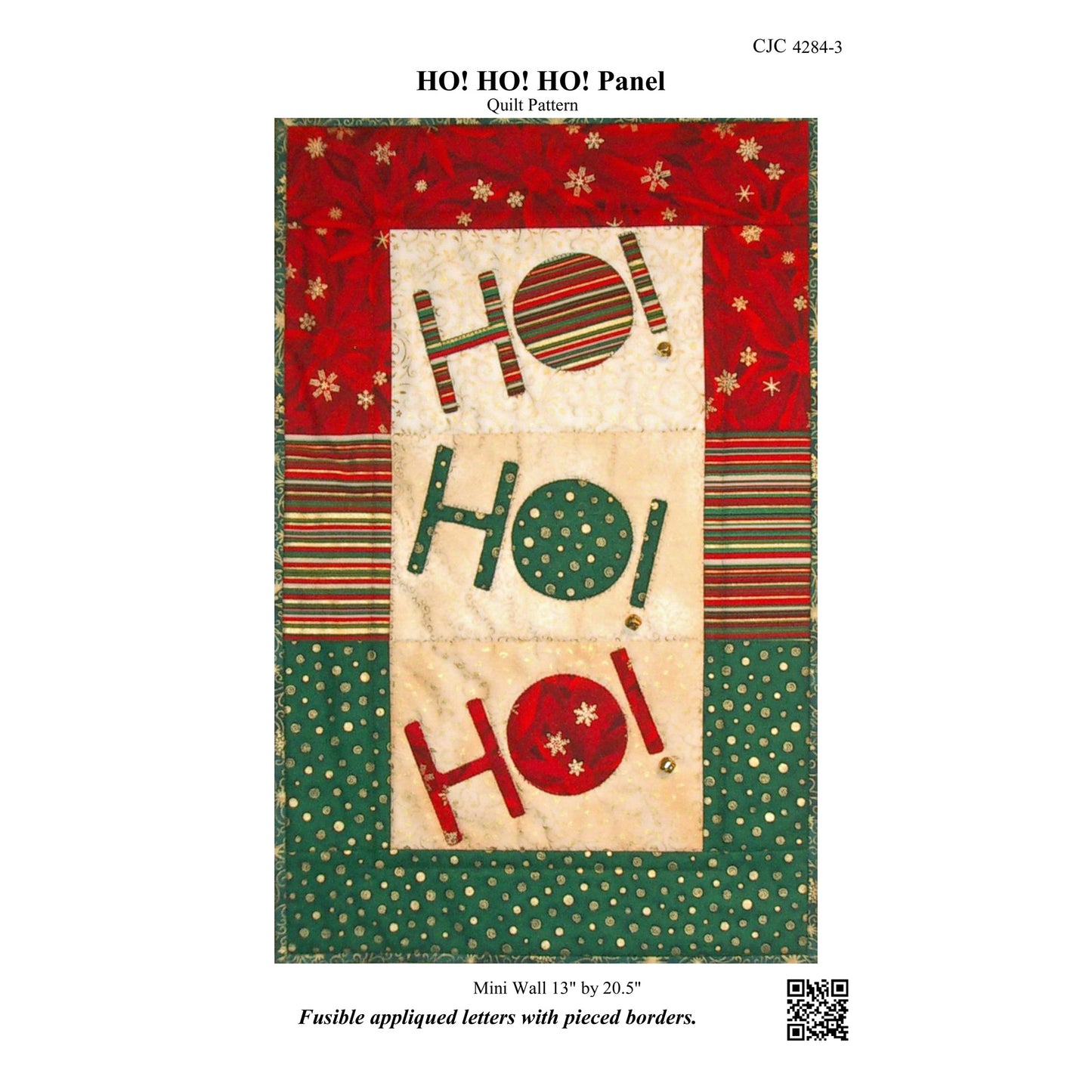Ho! Ho! Ho! Wall Hanging Pattern CJC-4284 - Paper Pattern