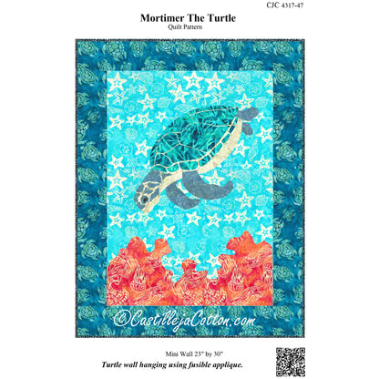 Cover image of pattern for Mortimer The Turtle Quilt.