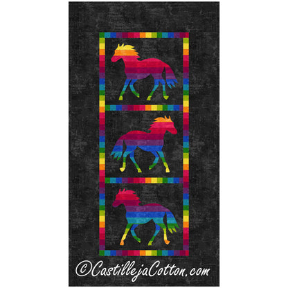 Variegated Ponies Wall Hanging Pattern CJC-433510w  - Wholesale Product