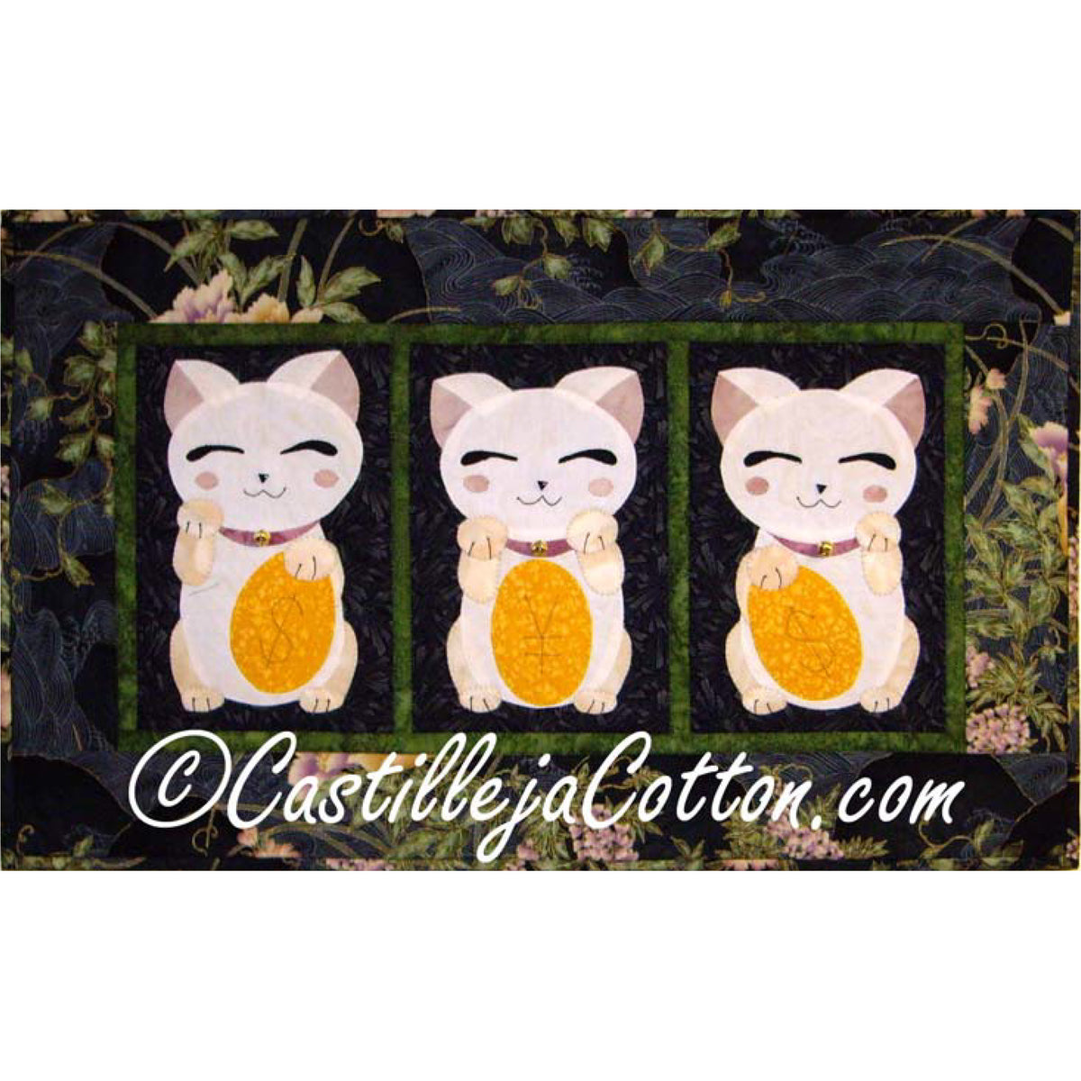 Good Luck Cats Quilt CJC-4356e - Downloadable Pattern