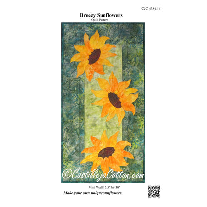 Breezy Sunflowers Quilt  CJC-4384e - Downloadable Pattern