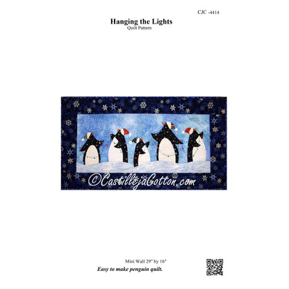 Penguins Hanging the Lights Quilt CJC-4414e - Downloadable Pattern
