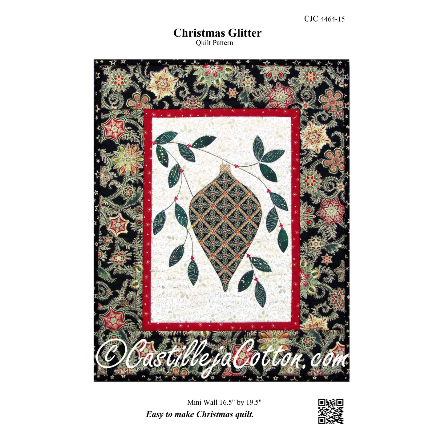 Christmas Glitter Quilt CJC-4464e - Downloadable Pattern