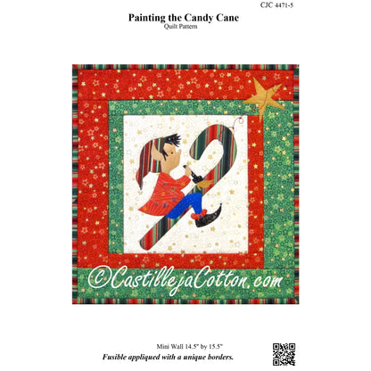 Cover image of pattern for Painting the Candy Cane quilt.