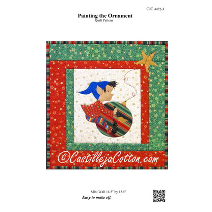 Elf Painting the Ornament Quilt Pattern CJC-4472 - Paper Pattern