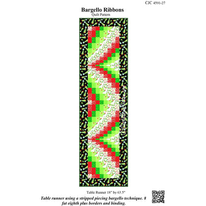 Cover image of pattern for Bargello Ribbons table runner.