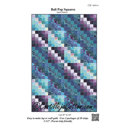 Bali Pop Squares Quilt CJC-4593e - Downloadable Pattern