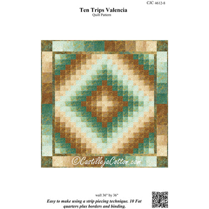 Ten Trips Valencia Quilt CJC-46128e - Downloadable Pattern