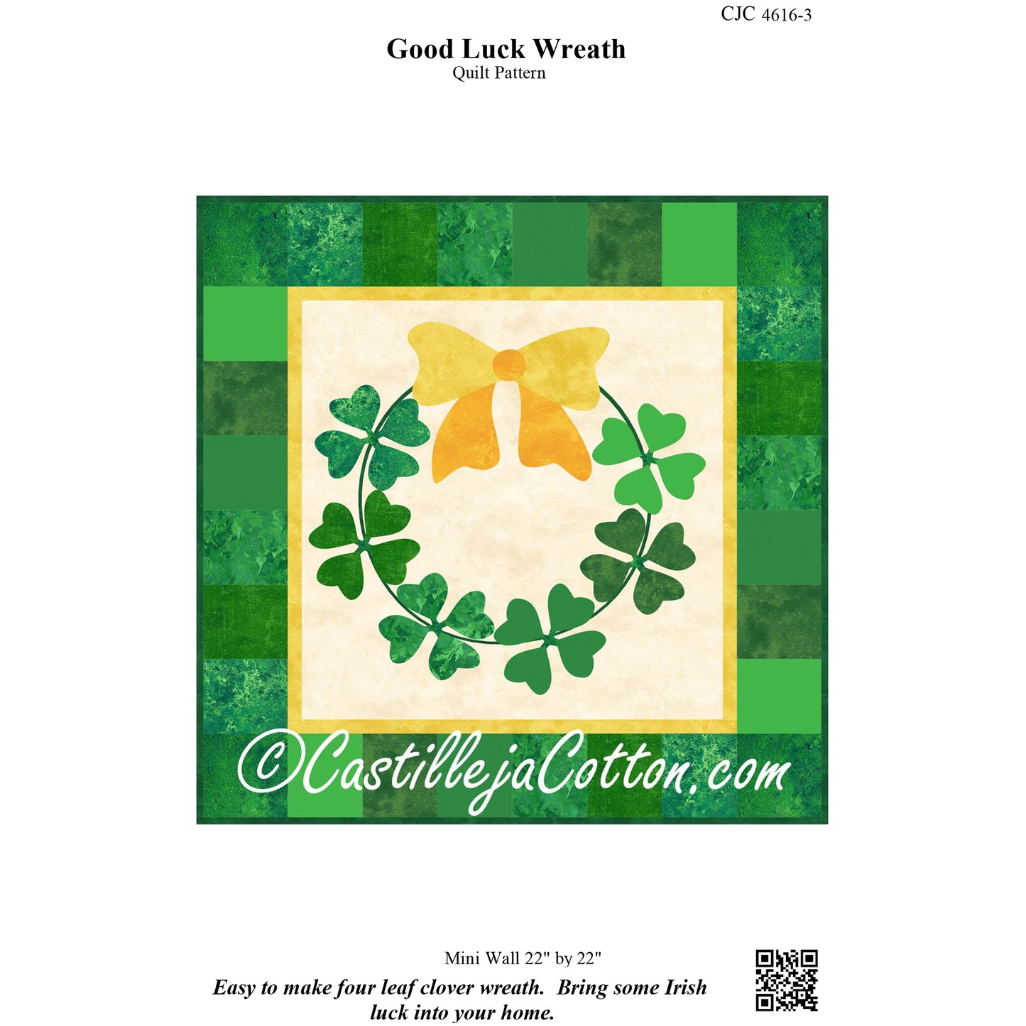 Good Luck Wreath Pattern CJC-46163 - Paper Pattern