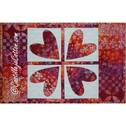 Ribbon Hearts Placemats CJC-4619e - Downloadable Pattern