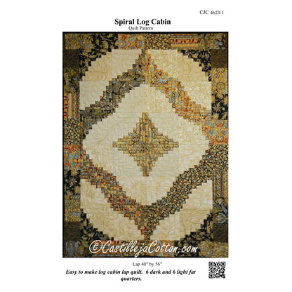 Spiral Log Cabin Quilt CJC-4623e - Downloadable Pattern