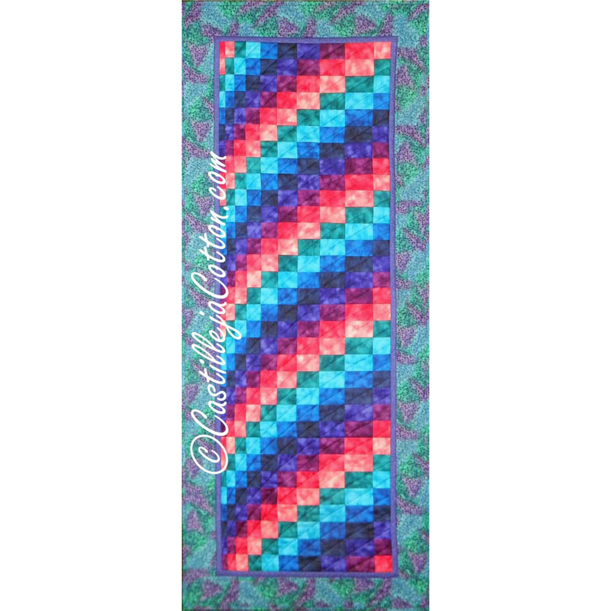 Rainbow Bargello Table Runner CJC-4628e - Downloadable Pattern