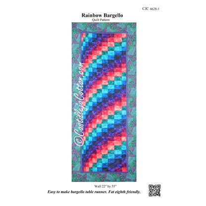 Rainbow Bargello Table Runner CJC-4628e - Downloadable Pattern