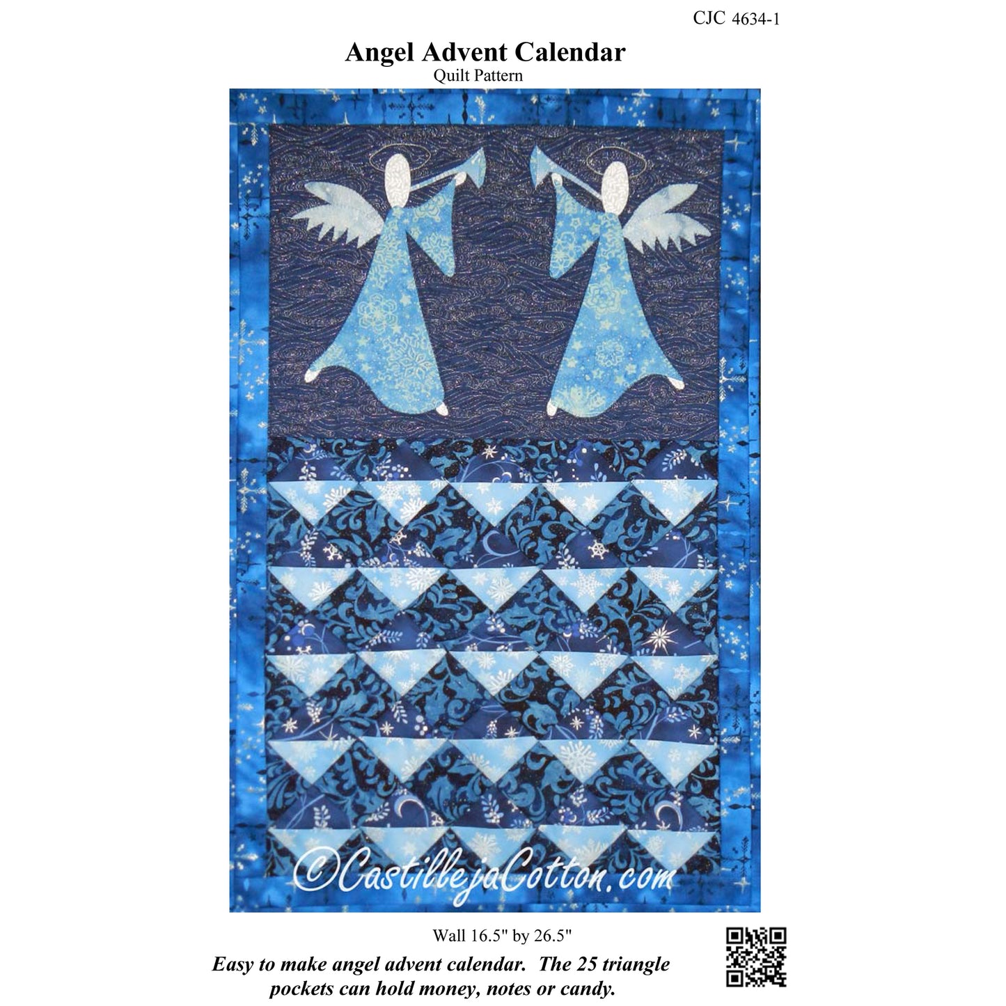 Cover image of pattern for Angel Advent Calendar quilt.