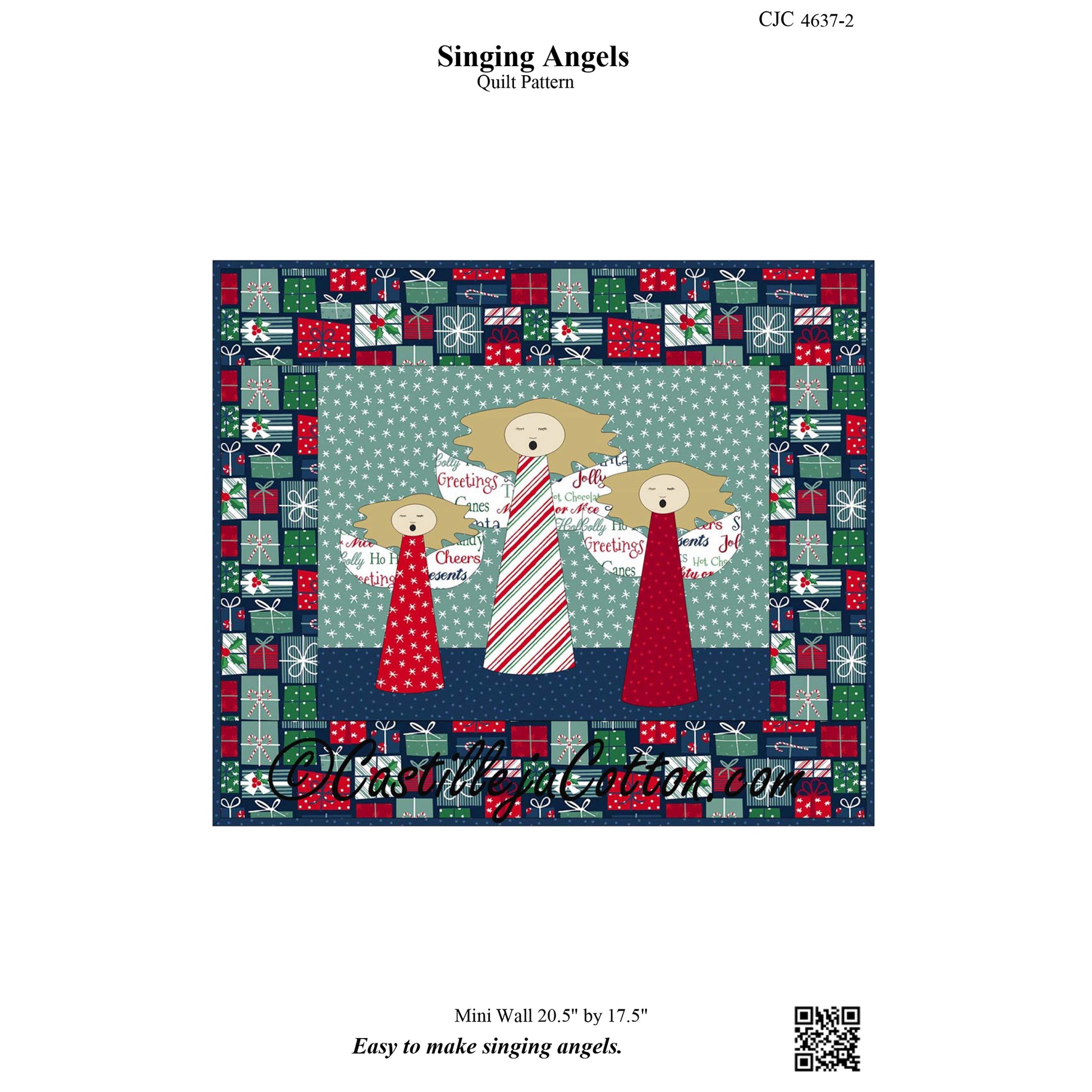 Cover image of pattern for Singing Angels quilt.