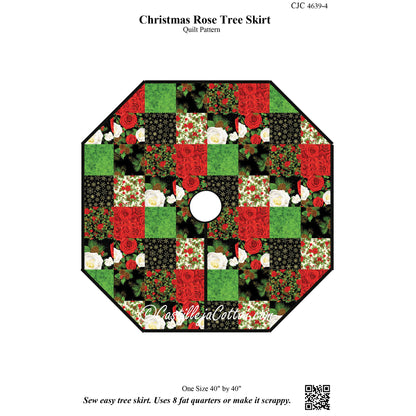 Christmas Rose Tree Skirt CJC-46394e - Downloadable Pattern