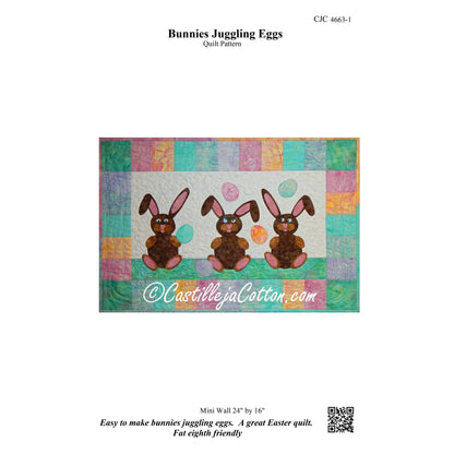 Bunnies Juggling Eggs Quilt CJC-4663e - Downloadable Pattern