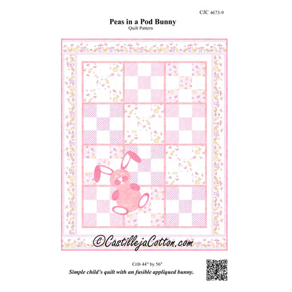 Cover image of pattern for Peas in a Pod Bunny quilt.