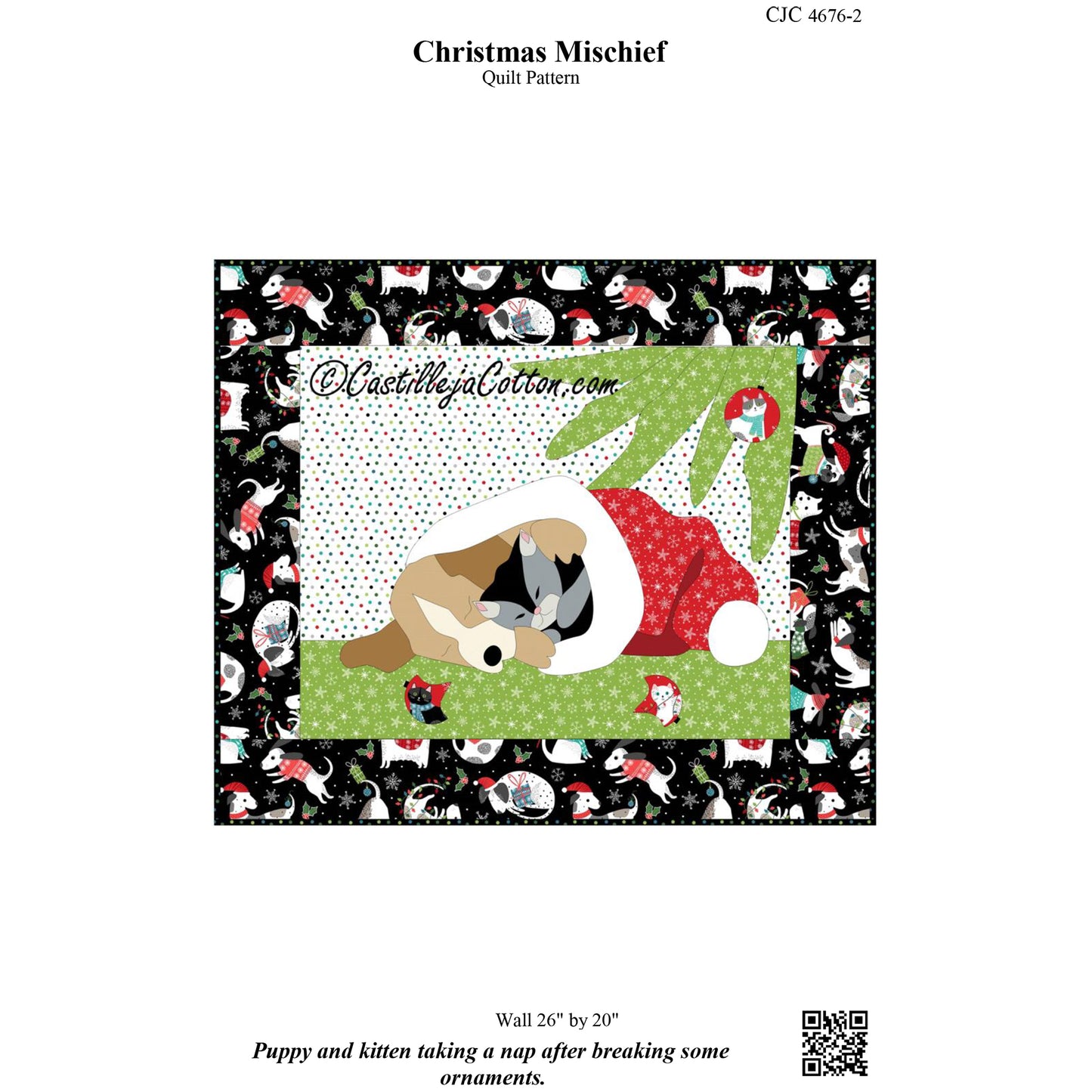 Christmas Mischief Wall Hanging CJC-46762e - Downloadable Pattern
