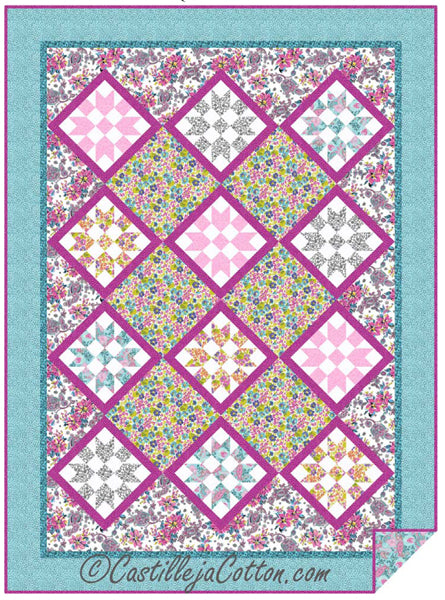 Sister's Garden Twin Quilt CJC-469112e - Downloadable Pattern