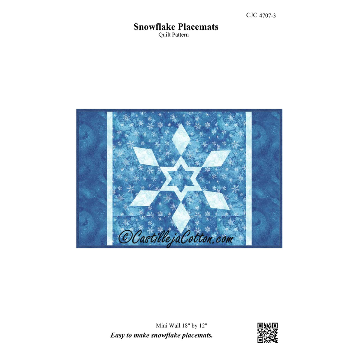 Snowflake Placemat Pattern CJC-4707 - Paper Pattern