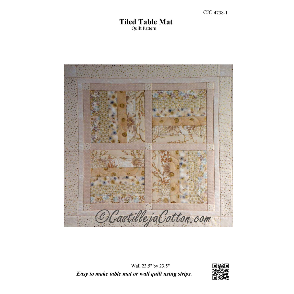 Tiled Table Mat CJC-4738e - Downloadable Pattern