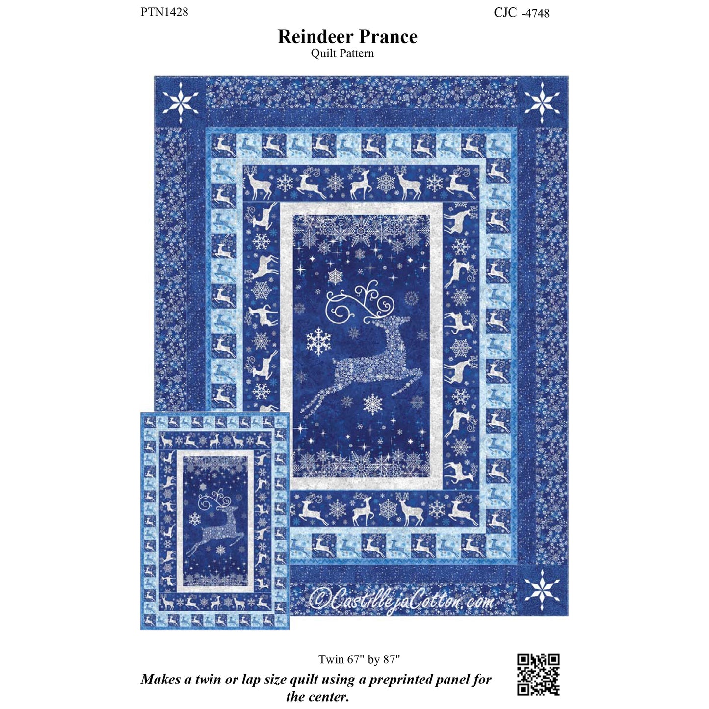 Reindeer Prance Quilt CJC-4748e - Downloadable Pattern