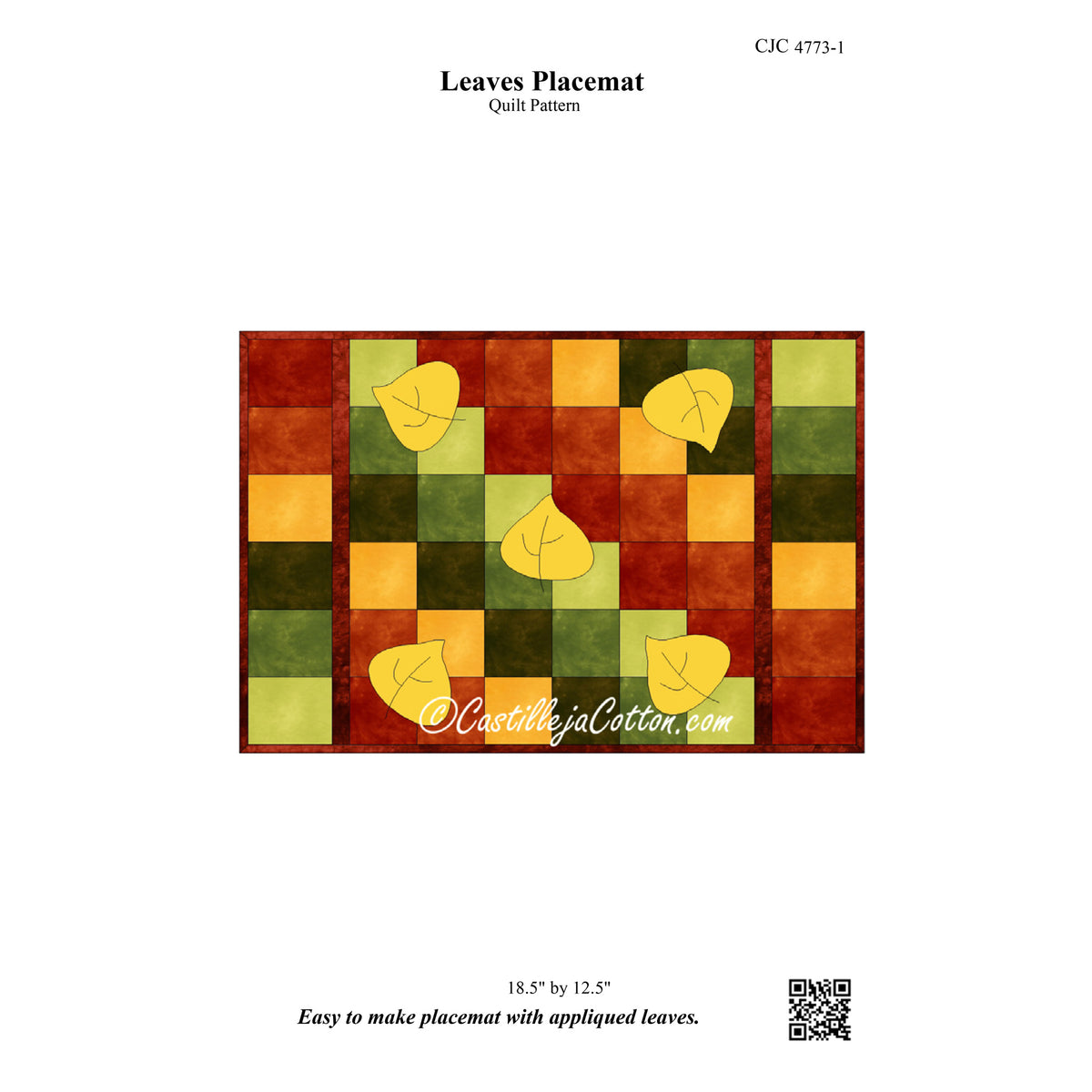 Leaves Placemat CJC-47731e - Downloadable Pattern