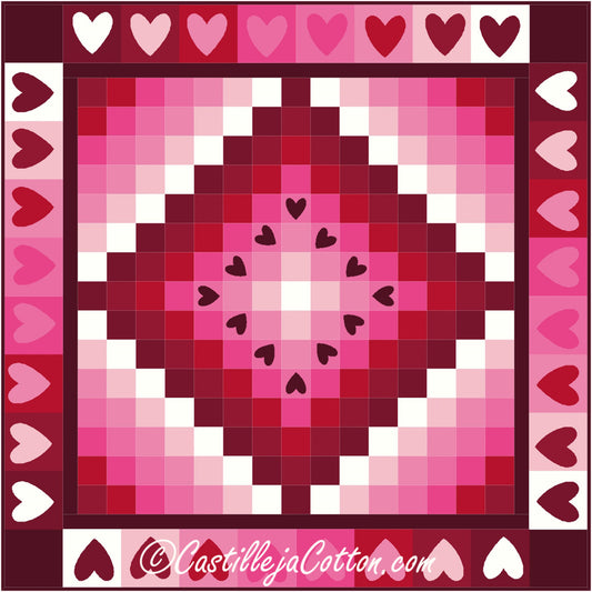 Floating Hearts Quilt CJC-4778e - Downloadable Pattern