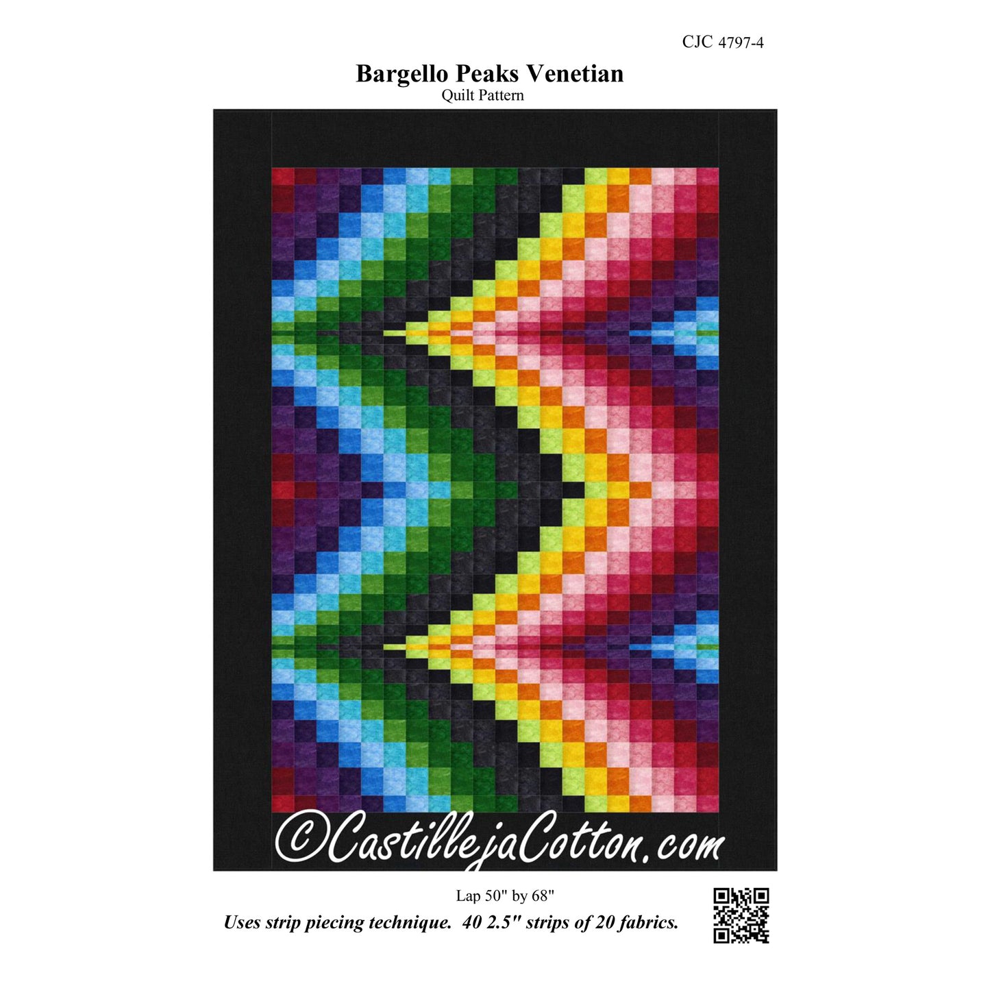 Bargello Peaks Venetian Quilt Pattern CJC-47974 - Paper Pattern